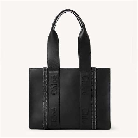 chloe black bag|chloe tote bag black.